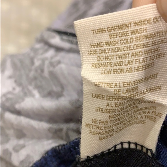 Free People Black Blue Gray Top Shirt Medium M - Picture 6 of 6